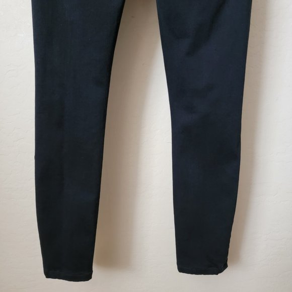 Agolde Sophie High Rise Distressed Skinny Black Denim Jeans - Picture 10 of 16